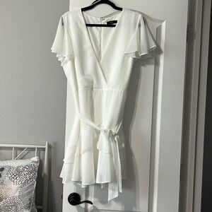 Lulus White Midi Wrap Dress